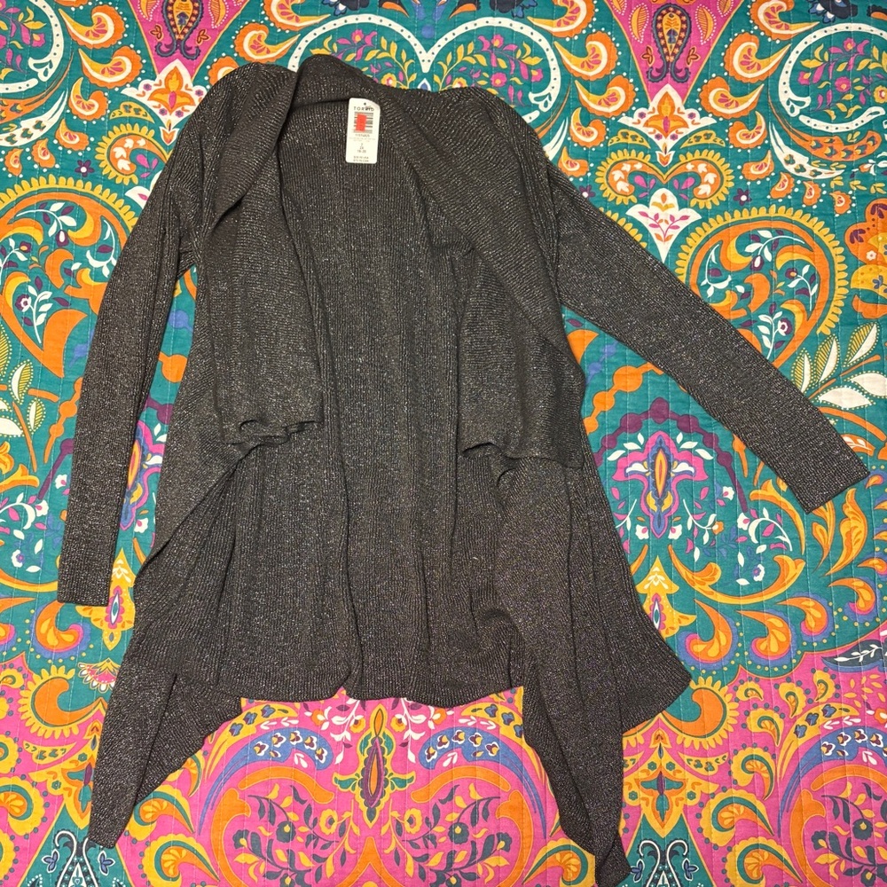 Torrid Charcoal Open Front Cardigan